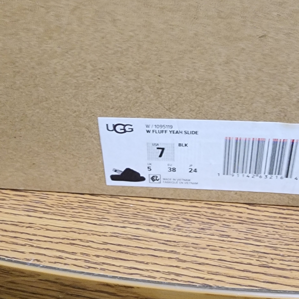 UGG Kids Fluff Yeah Slide - Black